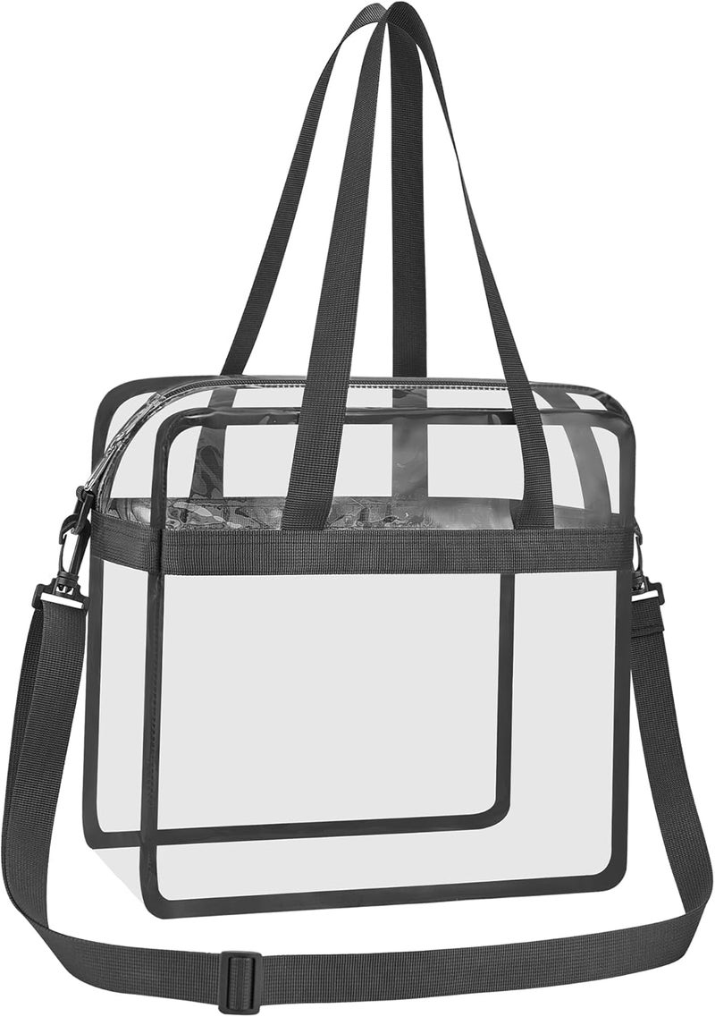 USPECLARE Clear Tote Bag for Stadium Events, 12x6x12 Transparent Stadium Bag for Work, Sports Games,Gym，Concerts - Image 2